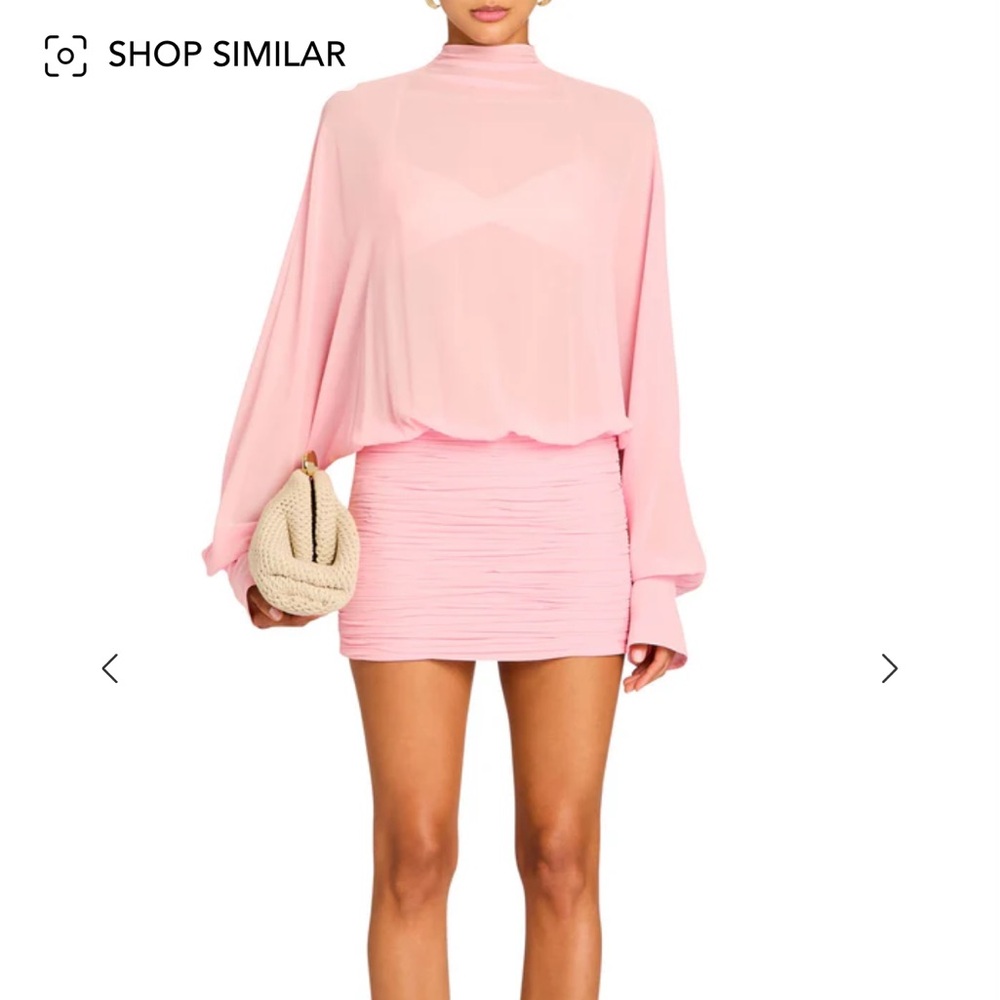 SER.O.YA Blush Long Sleeve Mini Dress